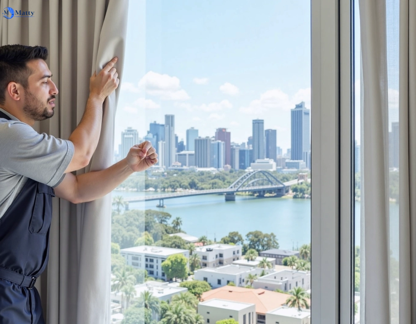 Professional curtain steam cleaning service abbotsbury-nsw QLD by Matty Curtain Cleaning