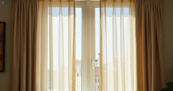 Dusty and dull curtains in abbotsbury-nsw before steam cleaning